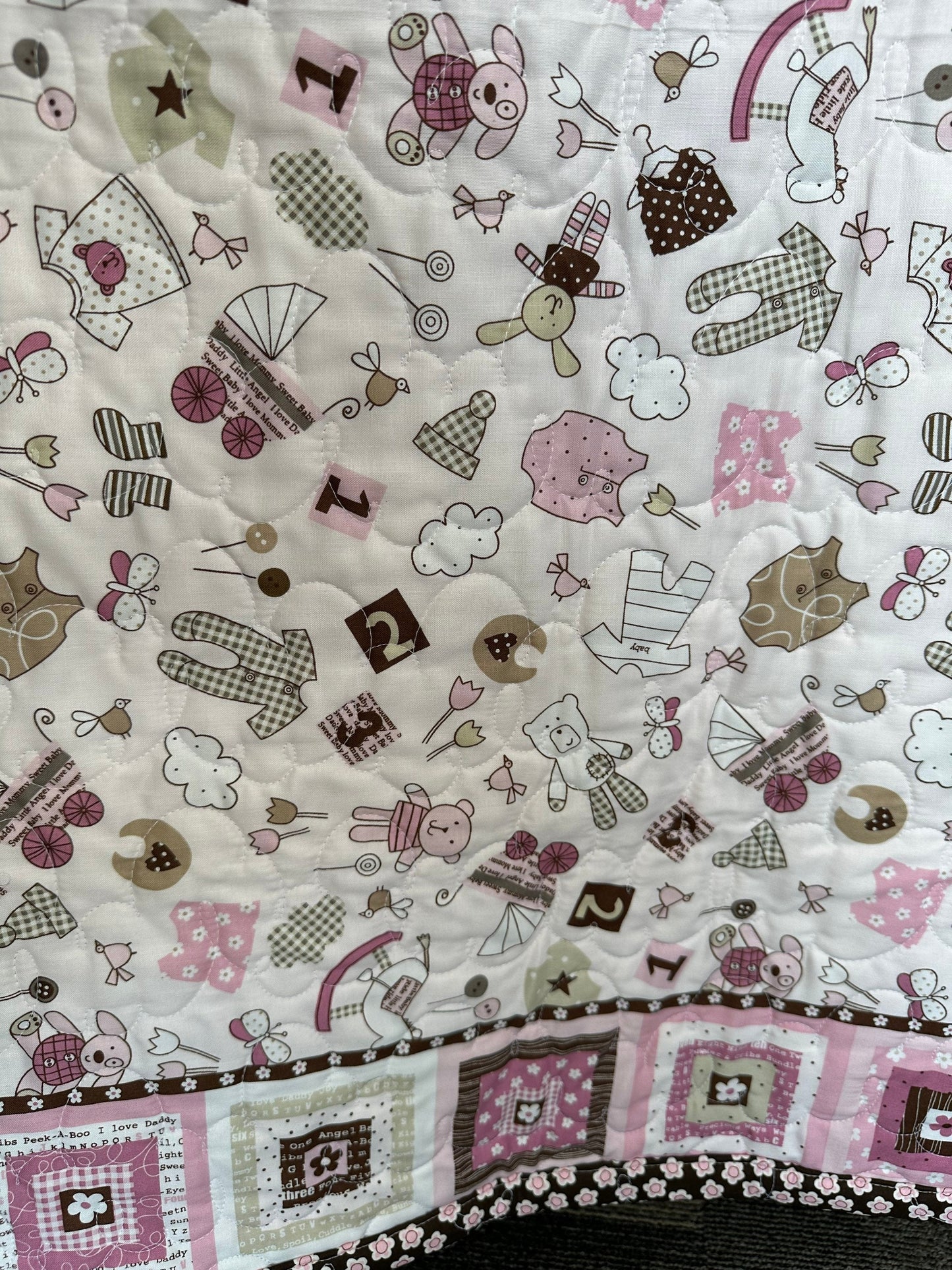 Baby Girl Bear Quilt