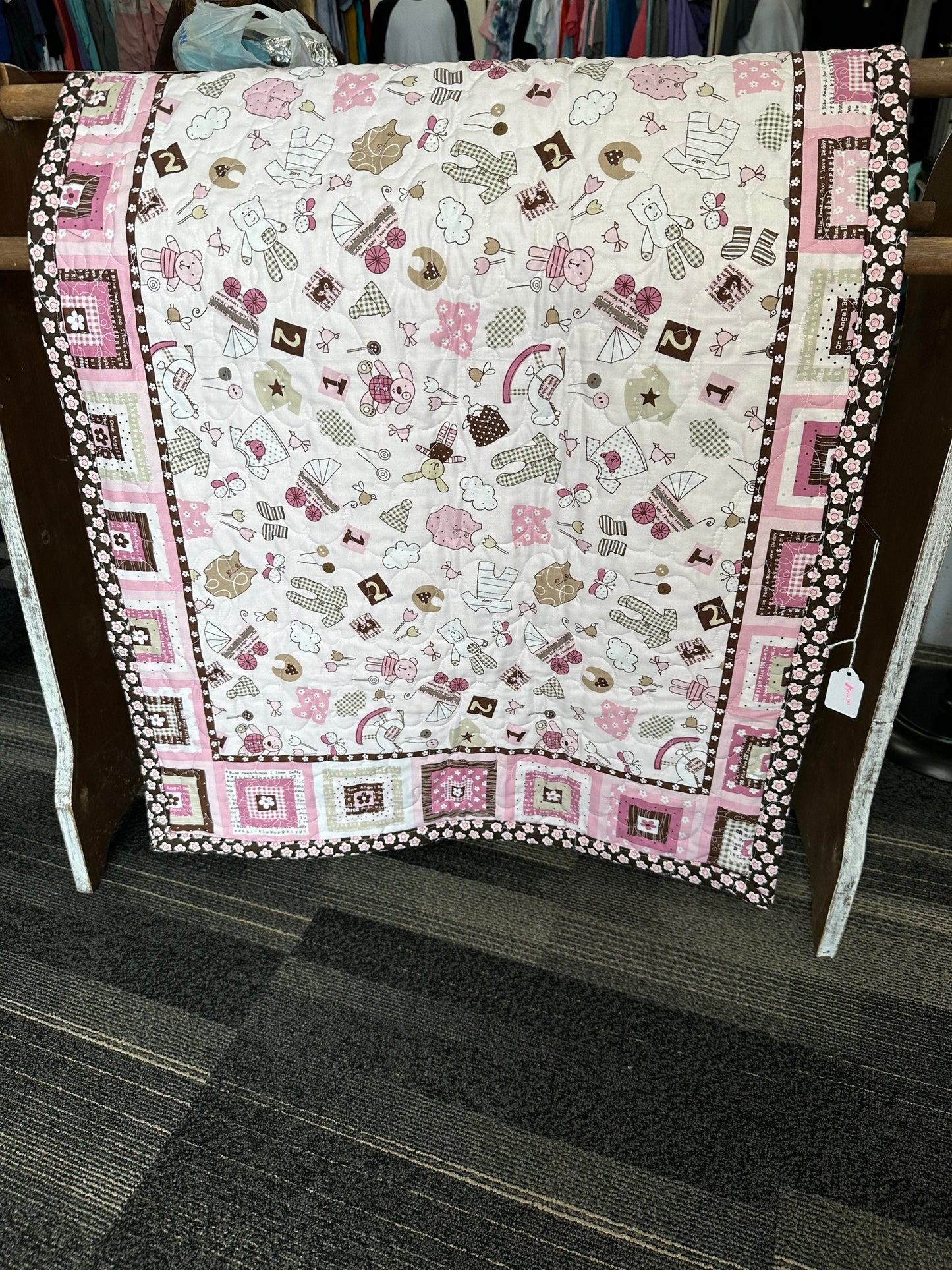 Baby Girl Bear Quilt